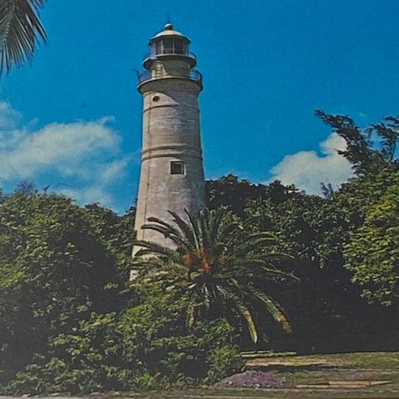 Vintage Key West FL Lighthouse Postcard By Murphy Bros.‎ Press Inc. Unposted - Picture 2 of 5
